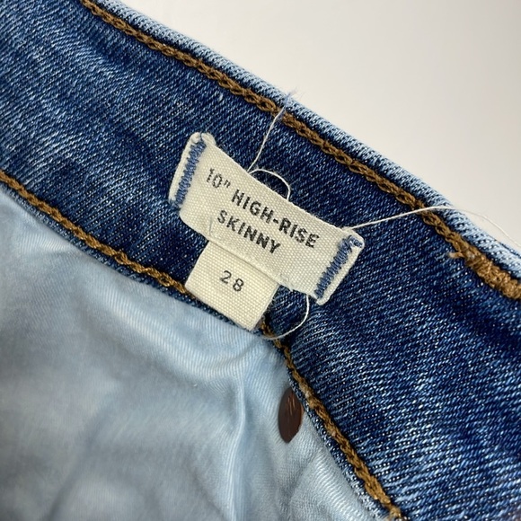 Madewell 10" High Rise Womens 28 Skinny Leg Button Fly Raw Hem 5 Pocket Jeans - Picture 10 of 11